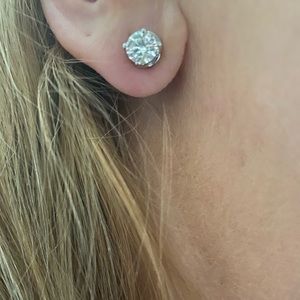 FINE DIA WEDS/SOLITAIRES SB STUD EARRINGS